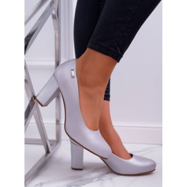 Dampumps Sergio Leone PB130 Silver Pearl Amber grå 1