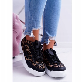 NFR Kvinnors sportsvarta skor Leopard Faqundo brun mångfärgad 2