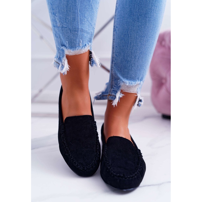 Dam Loafers Sergio Leone Mocka Svart Vintrad 2