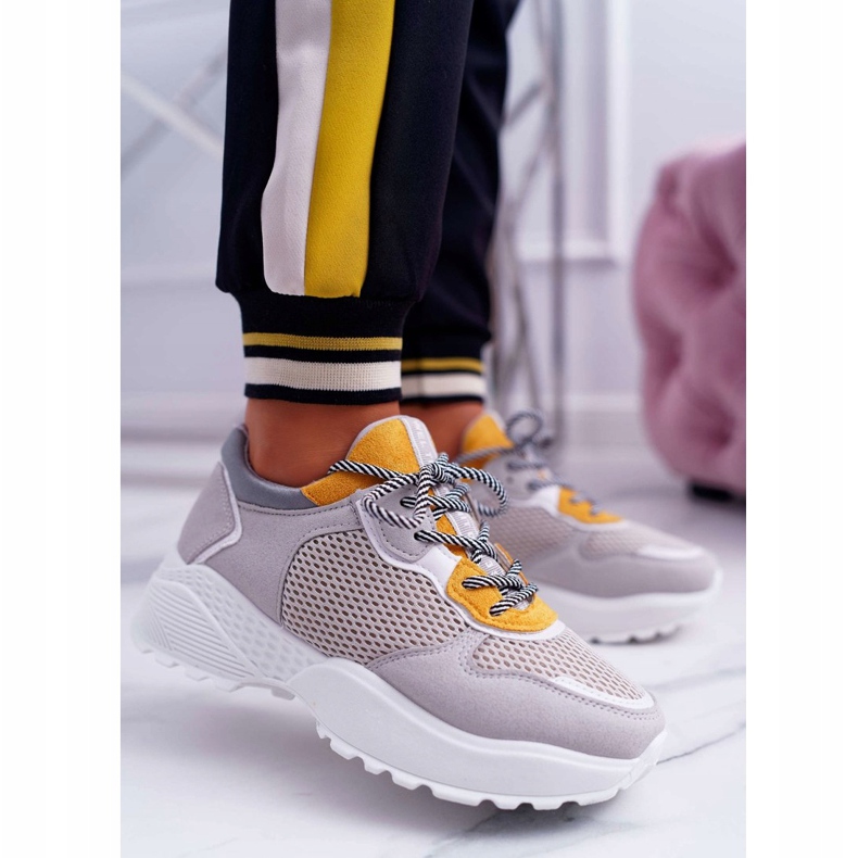 NFR Kvinnors sportskor High Sole Yellow Chillout grå mångfärgad gul 1