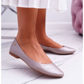 Kvinnors Ballerinor Maciejka Läder Beige 04100 1