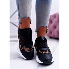 FRJ Kvinnors sportskor Svart Leopard Mezeno 2