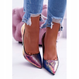 PS1 Stilettos för kvinnor Iriserande med paljetter CrazyStuff svart 2