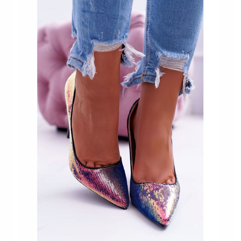 PS1 Stilettos för kvinnor Iriserande med paljetter CrazyStuff svart 2