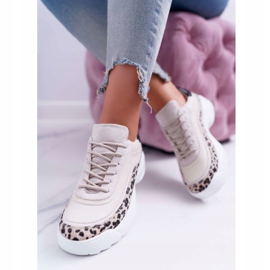 FC1 Kvinnors sportskor Leopard Debora beige brun 2