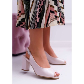 Kvinnors sandaler på hög klack Sergio Leone SK765 Pink Pearl Vime rosa 2