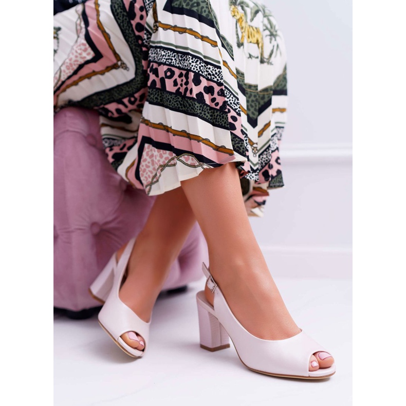 Kvinnors sandaler på hög klack Sergio Leone SK765 Pink Pearl Vime rosa 1