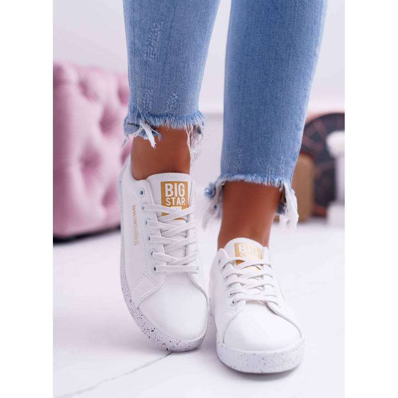 Damskor Big Star Red Star White AA274A007 vit 2