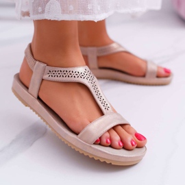 Sandaler för kvinnor Flat Pink S.Barski Emente rosa 1