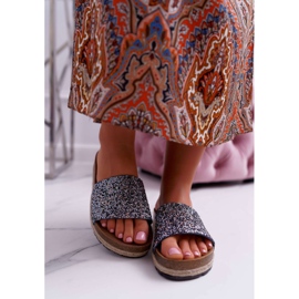 S.Barski Elegant damtofflor Tjock Jersey -sula blå 2