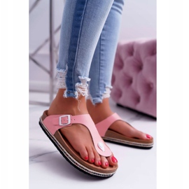 Rosa flip-flops för kvinnor Big Star DD274133 1