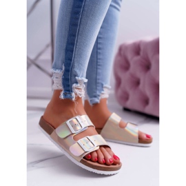 Kvinnors gyllene tofflor Big Star DD274135 1