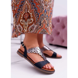 Sandaler för kvinnor Flat Sergio Leone SK011 Svart Lirielle 1