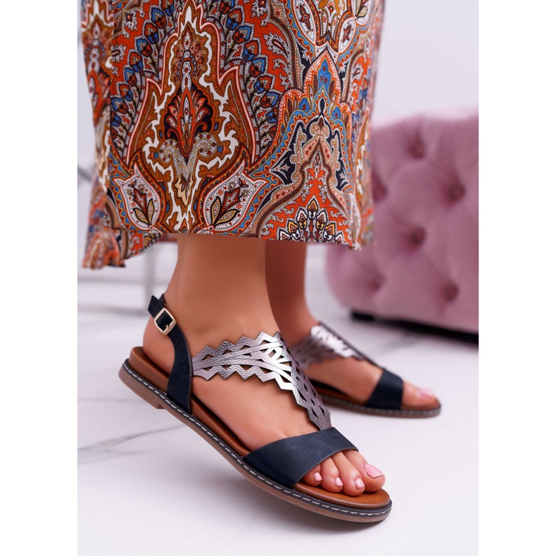 Sandaler för kvinnor Flat Sergio Leone SK011 Svart Lirielle 1