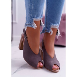 EVE Sandaler för kvinnor Mocka Mörkgrå Celian 2