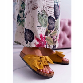 BUGO Dam tofflor med rosett gul Randy 1