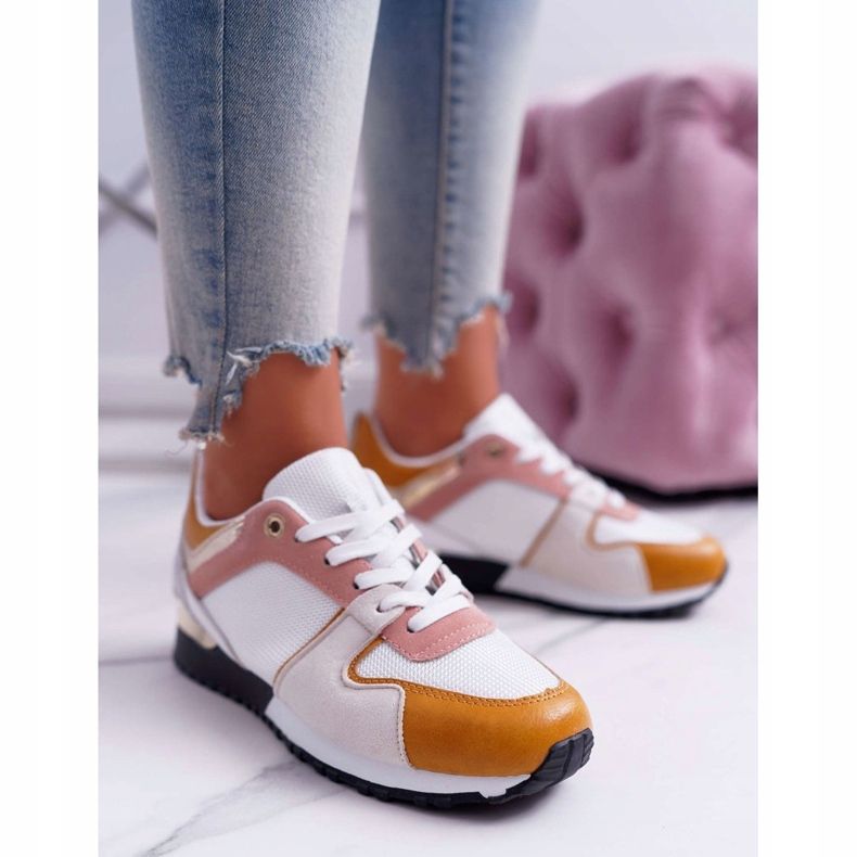 FJ1 Kvinnors sportskor Gul Merido vit mångfärgad 1