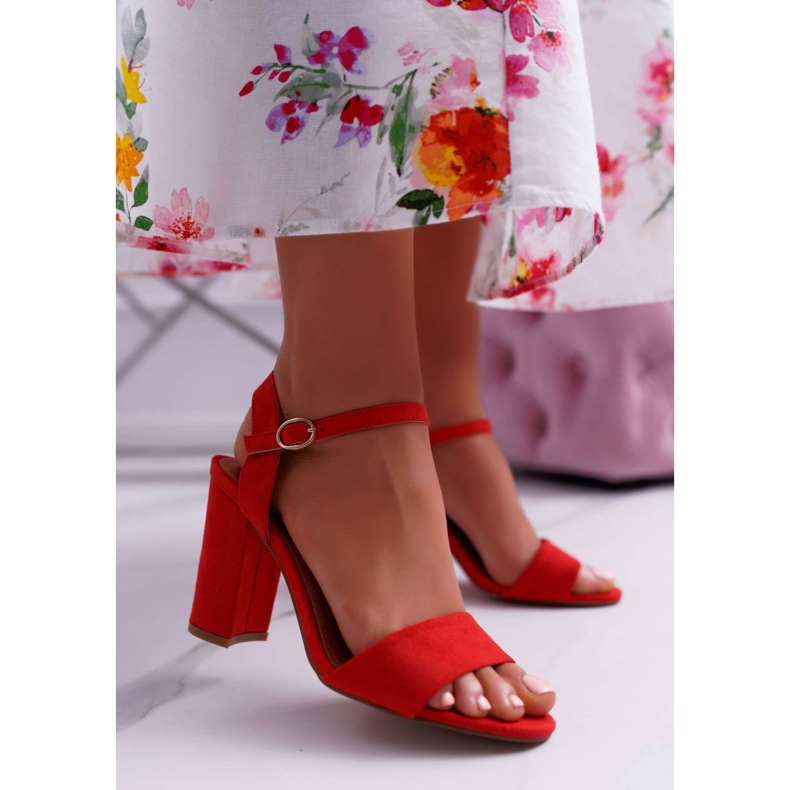 FRBS Sandaler för kvinnor Mocka Röd Baloo 1