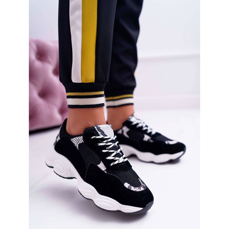 NFR Kvinnors sportskor mocka svart Snake Skin Lollipop grå 2