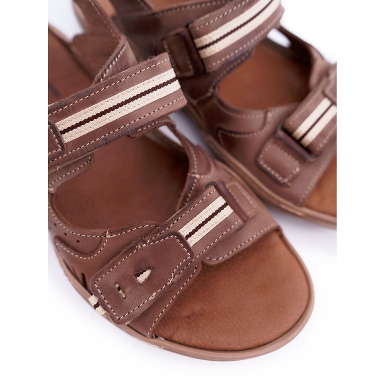 Mario Boschetti Läder Herr Sandaler Brun Lop 1