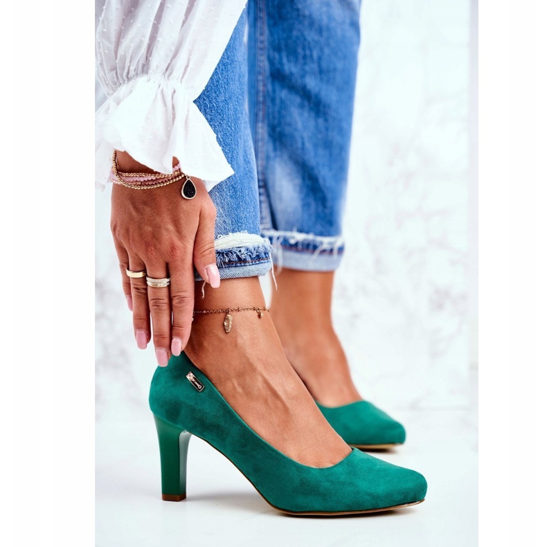 Sergio Leone Dampumps Grön mocka Orsola 1