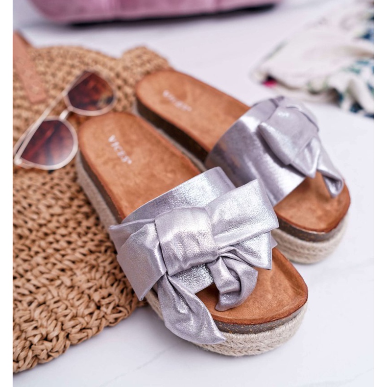 Dam Tofflor Vices Silver 6275 grå 1