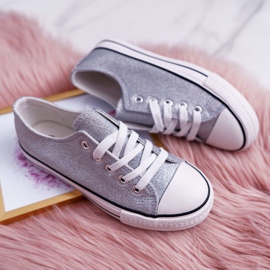 FRROCK Barnens ungdomsskor Brocade Silver Misty grå 2