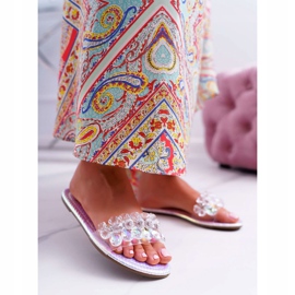 Dam Tofflor Med Cubic Zirconia Lu Boo Bensin Silver Mediana grå 1