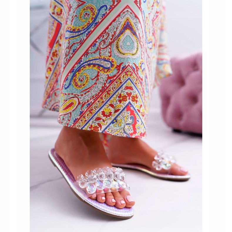 Dam Tofflor Med Cubic Zirconia Lu Boo Bensin Silver Mediana grå 1