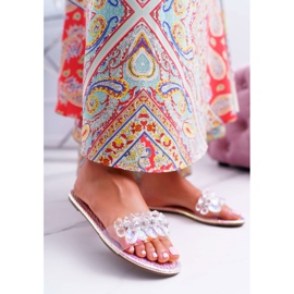 Dam Tofflor Med Cubic Zirconia Lu Boo Bensin Rosa Mediana 1