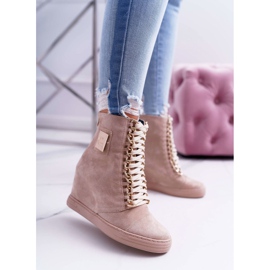 Dam Sneakers Lu Boo Guldkedja Mocka Beige Monica 1