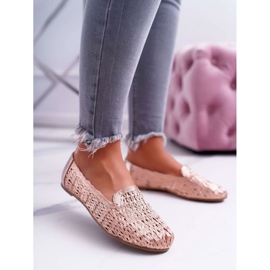 Kvinnors Ballerinas Lu Boo Flätat Roséguld 4Ever rosa 1