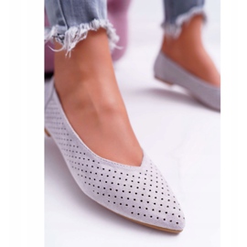 Kvinnors Ballerinas Lu Boo Openwork Grå efterrätt 2