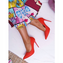 PS1 Stilettos för kvinnor i mocka Orange Yanna 2