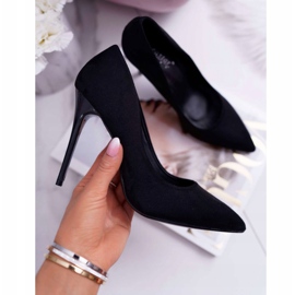 PS1 Svart Yanna stilettos för mocka 1