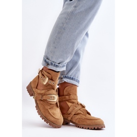 Lu Boo Suede Cut Out Boots Camel Rock Girl brun 1
