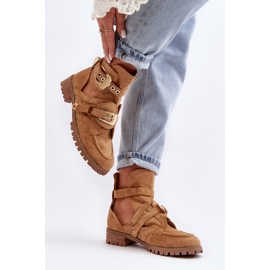 Lu Boo Suede Cut Out Boots Camel Rock Girl brun 2