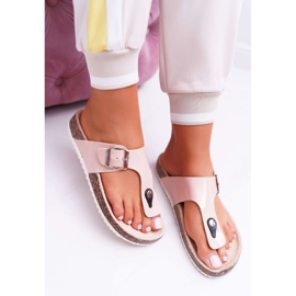 SEA Dam Tofflor Flip-flops On Corks, Lacquered Pink Palette rosa 2