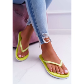 Dam Tofflor Flip-flops Big Star Neon Lime AA274A129 grön 1