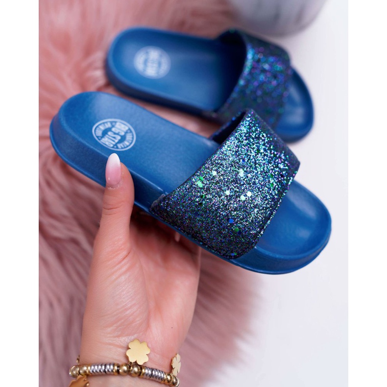 Barn och ungdom Big Star Tofflor Marinblå Brocade AA374089 1