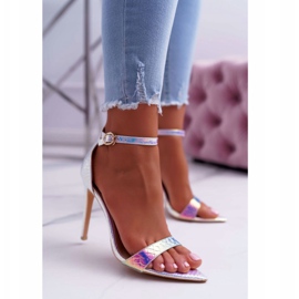 Kvinnors sandaler på hög klack Lu Boo Opalescent bensin Violett Debbi mångfärgad 1