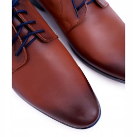 Mario Boschetti Eleganta läderbrogues för män i bruna Menelaos 2