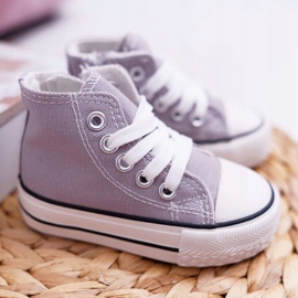 FRROCK Klassiska barnskor hög med dragkedja grå filemon 1