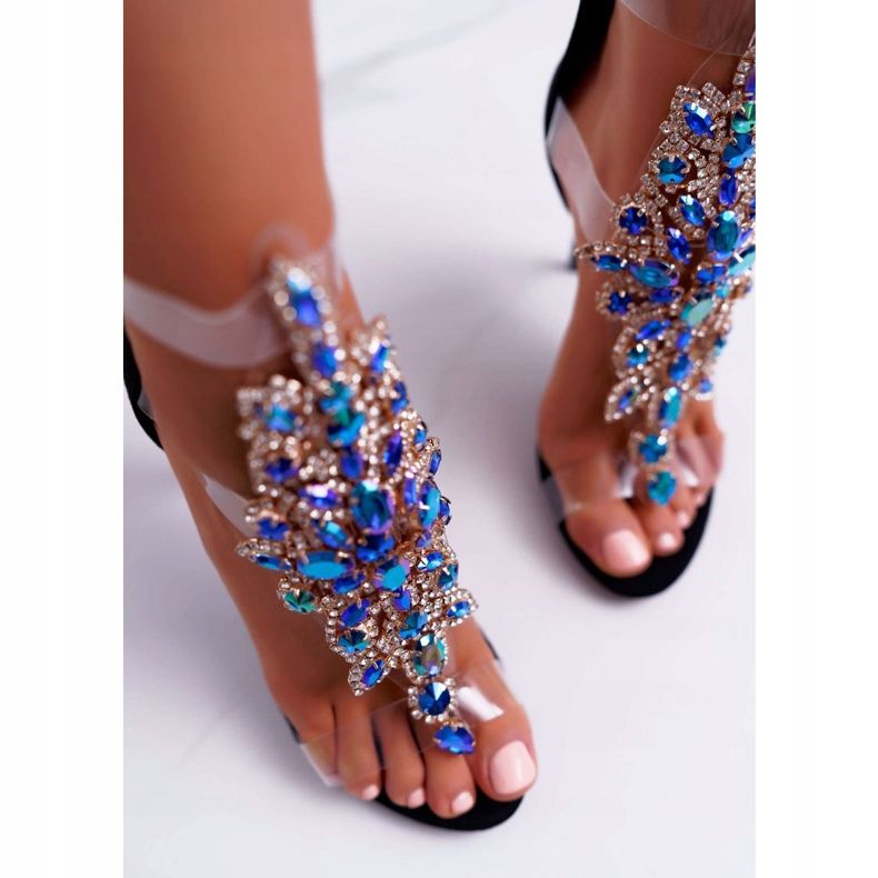 Kvinnors sandaler på hög klack Lu Boo mocka svart 2047-89 Milleni 2