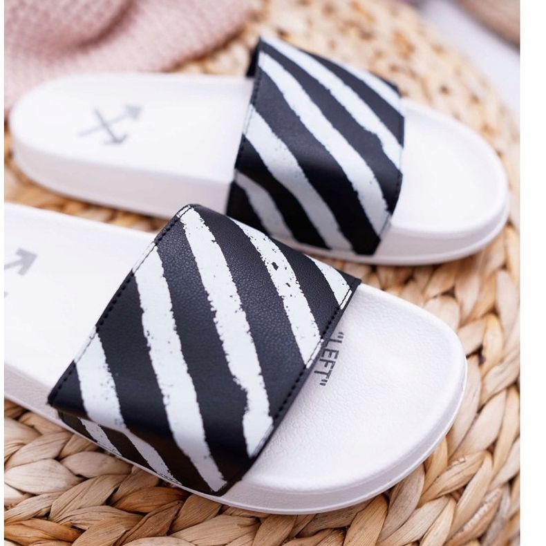 Aynna vita tofflor för kvinnor svart 2