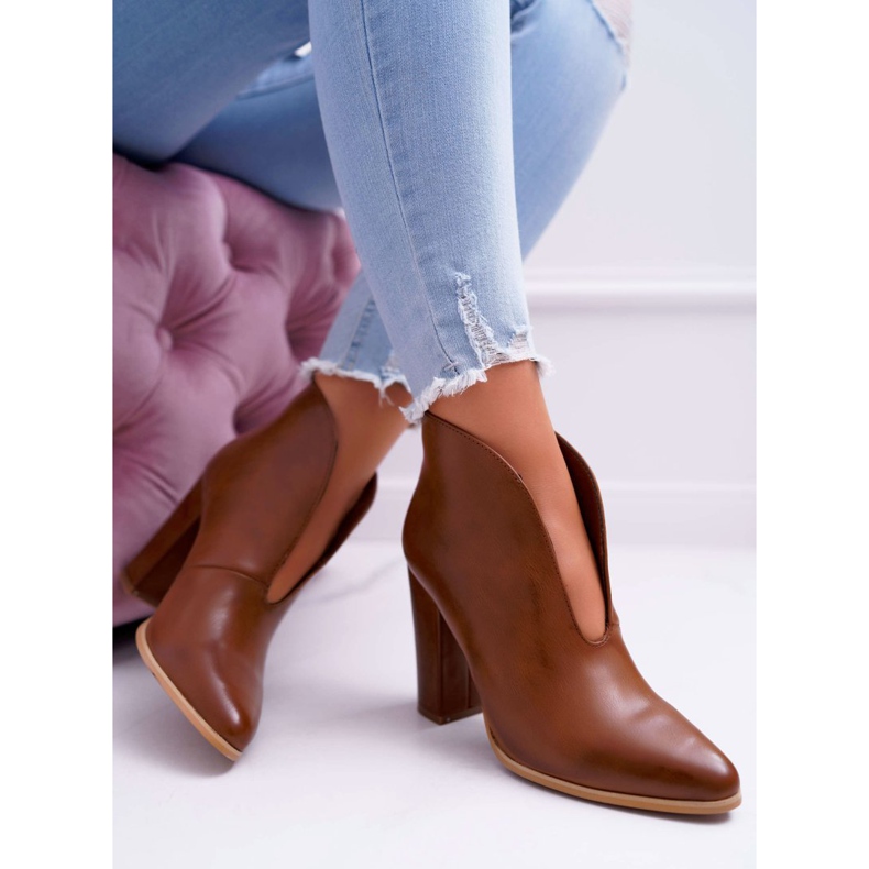 SEA Kvinnors stövlar på hälen Slip On Brown Mantana brun 2