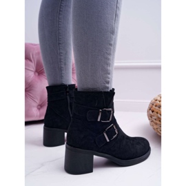 FRID Damskor på högklackig mocka svart Fagret 2