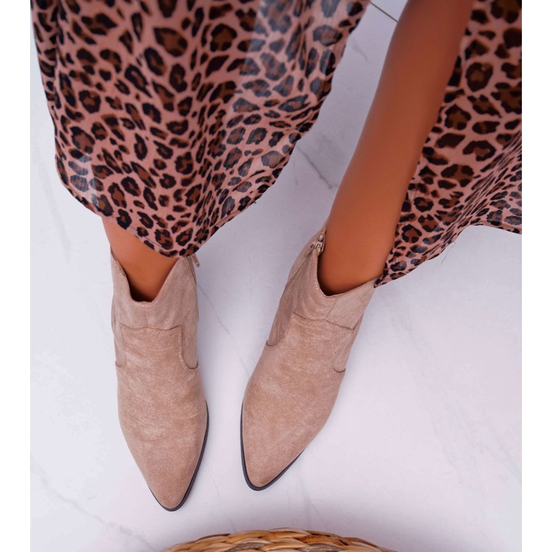 Damskor på en platt häl Beige Umberco 2