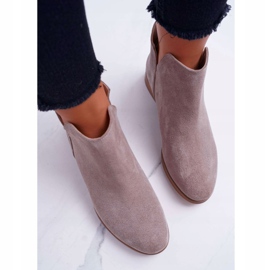 Nicole Dam stövlar på platt klack vår läder Cappuccino Madness beige 2