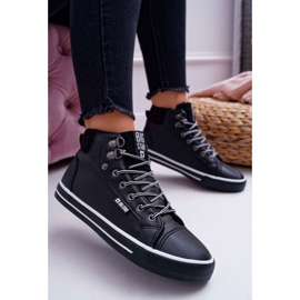 Dam Sneakers Big Star High Black Warmed EE274410 svart 2
